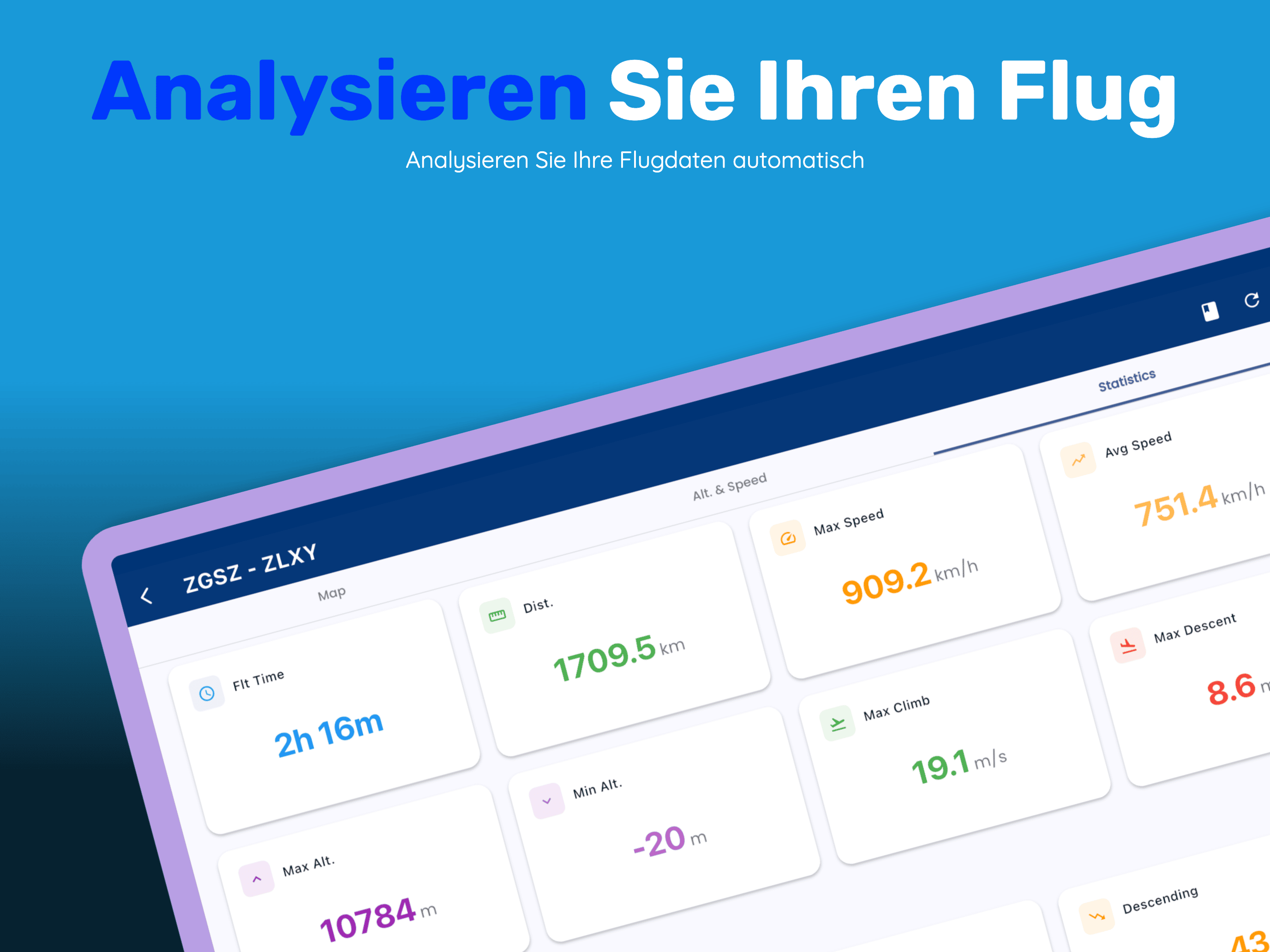 Pilot Kit GPS-Track-Aufzeichnung zeigt 3D-Flugpfadvisualisierung und Leistungsanalyse